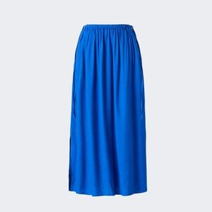 Uniqlo linen blend gathered long skirt